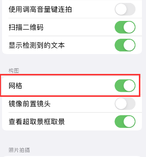 应城苹果手机维修网点分享iPhone如何开启九宫格构图功能 