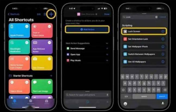 应城苹果14锁屏维修店分享iPhone14升级iOS16.4后如何创建锁屏快捷方式 