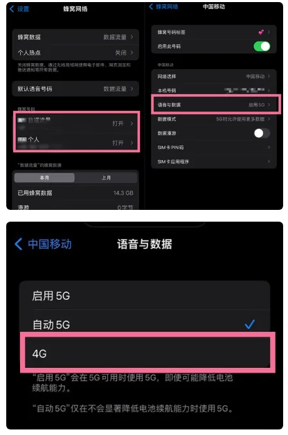 应城苹果手机维修分享iPhone14如何切换4G/5G? iPhone14 5G网络切换方法 