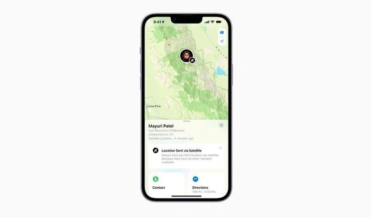 应城苹果14维修分享iPhone14系列中 FindMy功能通过卫星分享位置方法教程 